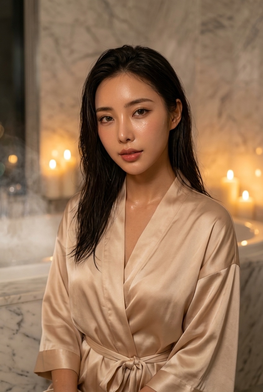 Champagne Silk Bathrobe